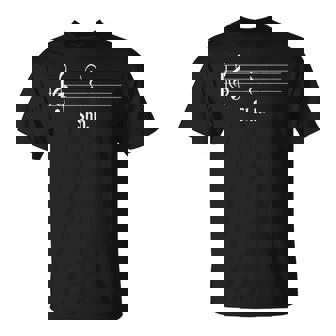 Funny Music Lover Musician Shh Quarter Rest And Fermata Unisex T-Shirt | Mazezy