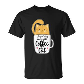 Funny Orange Cat Coffee Mug Tshirt Cat Lover Unisex T-Shirt - Monsterry CA