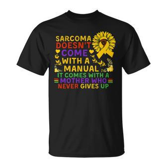 Funny Sarcoma Mother Quote Sunflower With Butterflies Unisex T-Shirt - Monsterry AU