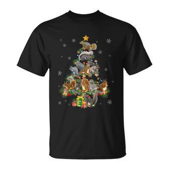 Funny Squirrel Christmas Tree Squirrel Lover Xmas Gifts Tshirt Unisex T-Shirt - Monsterry CA