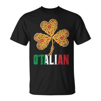 Funny St Patricks Day Irish Pizza Italian Pride Otalian Unisex T-Shirt | Mazezy