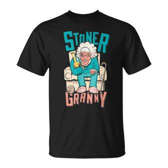 Funny Stoner Granny Marijuana Smoking Grandma Unisex T-Shirt | Mazezy