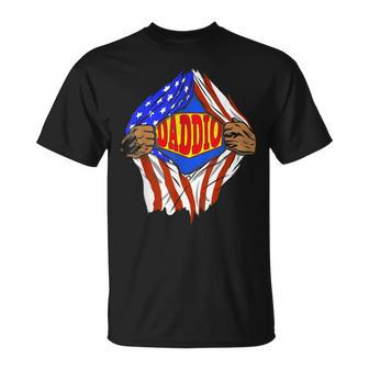 Funny Super Daddio Hero Family Unisex T-Shirt | Mazezy AU