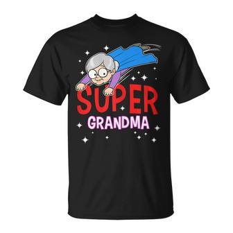 Funny Super Grandma Superhero Grandmom Hero Grandmother Gift For Womens Unisex T-Shirt | Mazezy