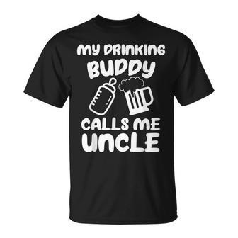 Funny Uncle Pregnancy Announcement For Uncle Drinking Buddy Gift For Mens Unisex T-Shirt | Mazezy