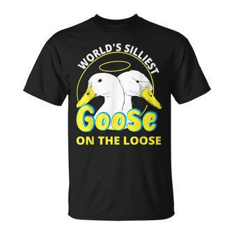 Funny Worlds Silliest Goose On The Loose For Women Unisex T-Shirt | Mazezy UK