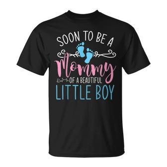 Future Mommy Little Boy Mom Pregnant Pregnancy T-shirt - Seseable