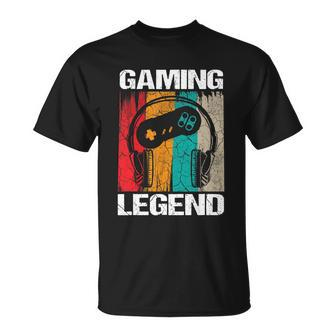 Gaming Legend Pc Gamer Video Games Gift Boys Teenager Kids Tshirt Unisex T-Shirt - Monsterry
