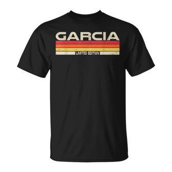 Garcia Nachname Sonnenuntergang T-Shirt, Geburtstag & Familientreffen 80er 90er - Seseable