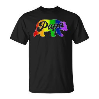 Gay Dad Papa Bear Pride Rainbow Colors Fathers Day T-shirt - Thegiftio UK