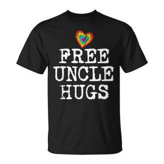 Gay Pride Free Hugs For Lgbt For Uncle Unisex T-Shirt | Mazezy