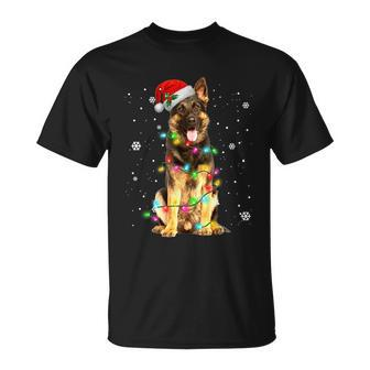 German Shepherd Dog Tree Christmas Sweater Xmas Dogs Gifts Tshirt Unisex T-Shirt - Monsterry AU