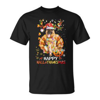 German Shepherd Happy Hallothanksmas Halloween Thanksgiving T-shirt - Thegiftio UK