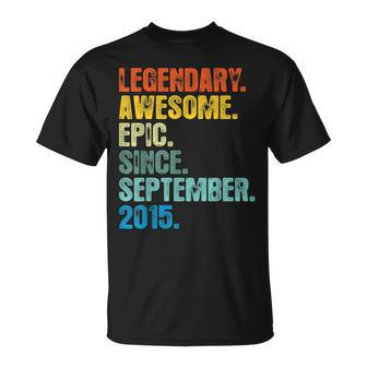 Geschenk Zum 7 Geburtstag 7 Jahr Toll Seit September 2015 T-Shirt - Seseable