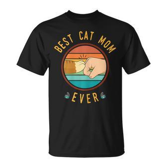 Ginger Cat Best Cat Mom Ever Funny Mothers Day Cat Mommy Gift For Womens Unisex T-Shirt - Seseable