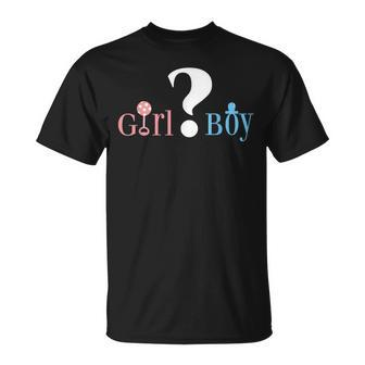 Girl Or Boy Gender Reveal Baby Shower Party Unique T T-Shirt - Seseable