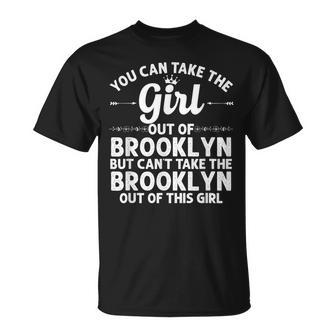 Girl Out Of Brooklyn Ny New York Home Roots Usa T-Shirt - Seseable