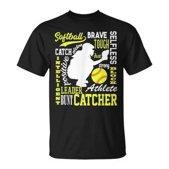 Girls Softball Catcher Great For Ns Traits Of A Catcher Unisex T-Shirt | Mazezy