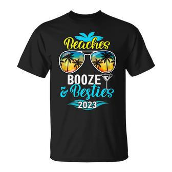 Girls Trip 2023 Bahamas Hawaii Beaches Booze And Besties Unisex T-Shirt | Mazezy