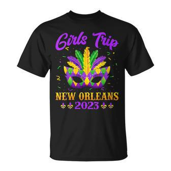 Girls Trip New Orleans 2023 Costume Mardi Gras Mask Beads Unisex T-Shirt | Mazezy