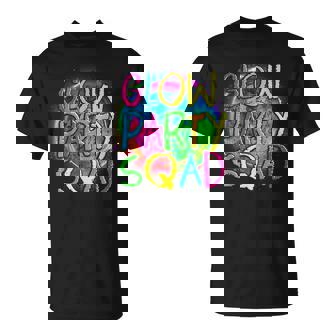 Glow Party Squad Paint Splatter Effect Glow Party Unisex T-Shirt | Mazezy
