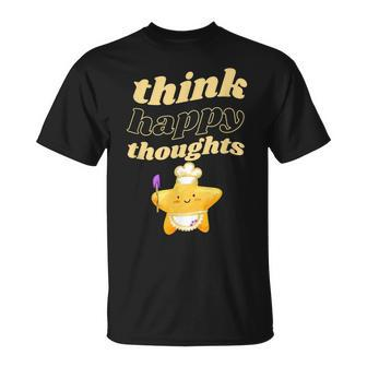 Glückliche Gedanken Denken Inspirierende Zitate T-Shirt - Seseable