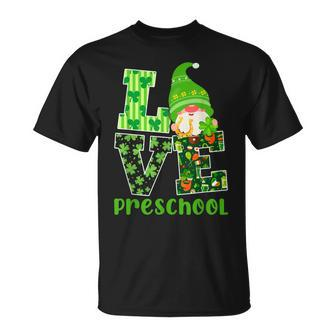 Gnome Love Preschool St Patricks Day Teacher T-Shirt - Seseable