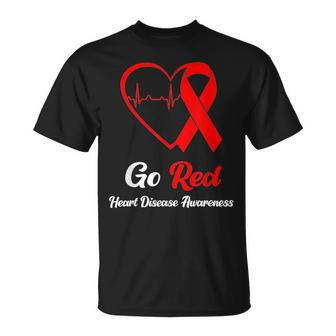 Go Red National Heart Disease Awareness Month T-Shirt - Seseable