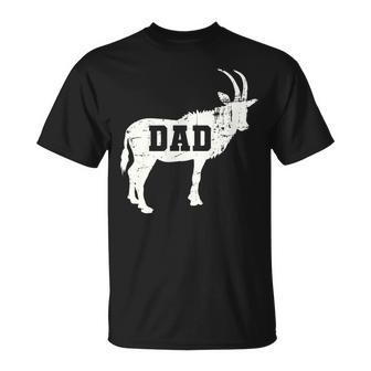 Mens Goat Dad All Time Greatest Vintage T-Shirt - Seseable