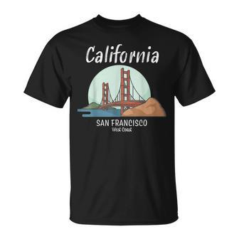 Golden Gate Bridge Gift Design | California | San Francisco Unisex T-Shirt | Mazezy