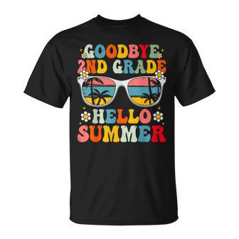 Goodbye 2Nd Grade Hello Summer Groovy Last Day Of School Unisex T-Shirt | Mazezy