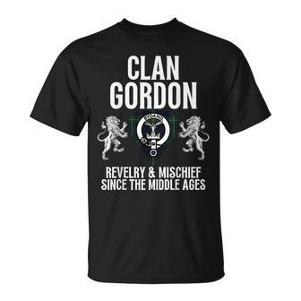 Gordon Clan Scottish Name Coat Of Arms Tartan Family Party T-shirt - Seseable