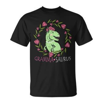 Grammasaurus T Rex Dinosaur Grandma Saurus Grandmasaurus Unisex T-Shirt | Mazezy