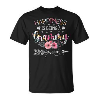Grammy Mothers Day Gifts | Happiness Is Being A Grammy Gift For Womens Unisex T-Shirt | Mazezy