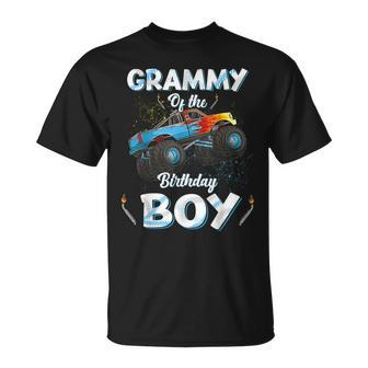 Grammy Of The Birthday Boy Monster Truck Bday Women Grandma Unisex T-Shirt | Mazezy