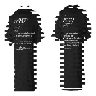 Grampy Definition T Shirt - Funny Fathers Day Gift Tee Unisex T-Shirt | Mazezy