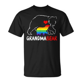 Grandma Bear Proud Mom Mama Rainbow Lgbt Pride Mother Day Unisex T-Shirt | Mazezy
