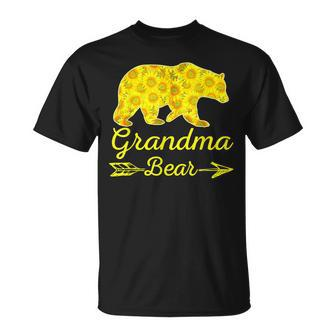 Grandma Bear Sunflower Thanksgiving Mothers Day Gift Unisex T-Shirt | Mazezy