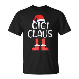 Grandma Gigi Claus Funny Christmas Matching Family Pajama Unisex T-Shirt | Mazezy