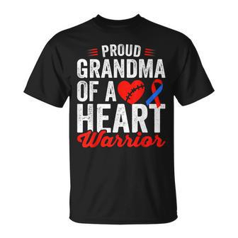 Grandma Of A Heart Warrior Chd Congenital Heart Awareness Unisex T-Shirt | Mazezy