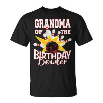 Grandma Of The Birthday Bowler Kid Bowling Party Unisex T-Shirt | Mazezy