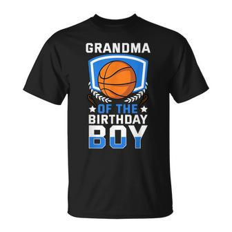 Grandma Of The Birthday Boy Basketball Family Unisex T-Shirt | Mazezy