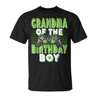 Grandma Of The Birthday Boy Gamer Bday Party Unisex T-Shirt | Mazezy