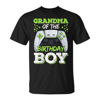 Grandma Of The Birthday Boy Gamer Family Matching Unisex T-Shirt | Mazezy