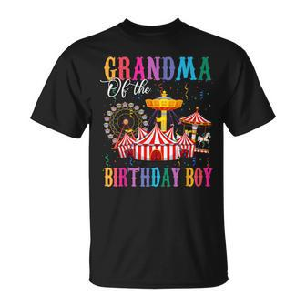 Grandma Of The Birthday Boy Ringmaster Circus Birthday Party Unisex T-Shirt | Mazezy