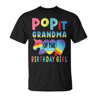 Grandma Of The Birthday Girl Pop It Unicorn Birthday Kids Unisex T-Shirt | Mazezy AU