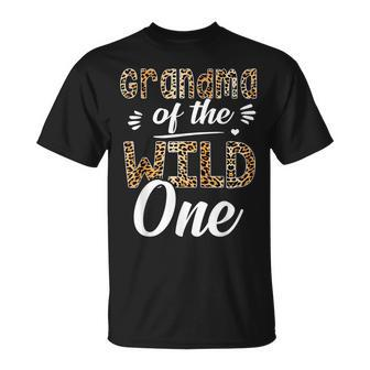 Grandma Of The Wild One Zoo Themed 1St Birthday Party Unisex T-Shirt | Mazezy