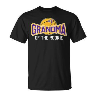 Grandma Rookie Year 1St Birthday Basketball Theme Matching Gift For Womens Unisex T-Shirt | Mazezy