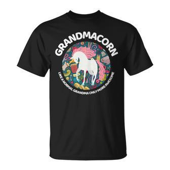 Grandmacorn Like A Grandma Only Awesome Sewing Unicorn Gift Gift For Womens Unisex T-Shirt | Mazezy