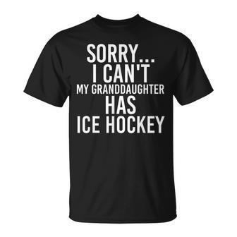 Grandpa Grandma | My Granddaughter Has Ice Hockey Unisex T-Shirt | Mazezy